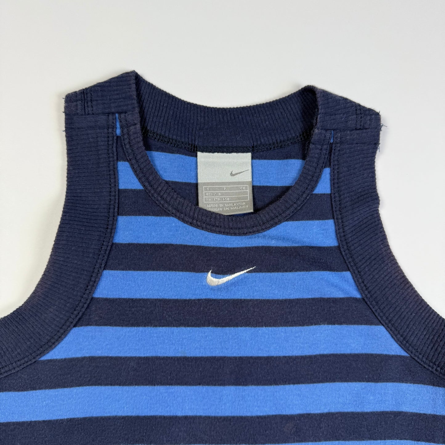 Y2K Nike Girl's Striped Tank Top - Youth Small