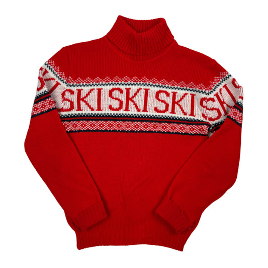 Vintage 1980's Ski Knit Sweater - Youth 6/8