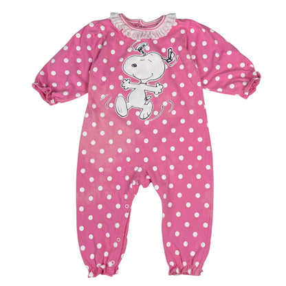 Vintage 1990's Snoopy Polka Dot Romper - 18 Months