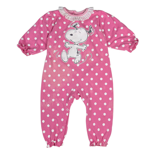 Vintage 1990's Snoopy Polka Dot Romper - 18 Months