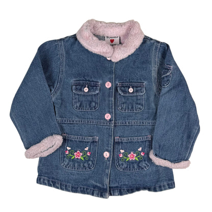 Y2K Young Hearts Denim Jacket - 3T