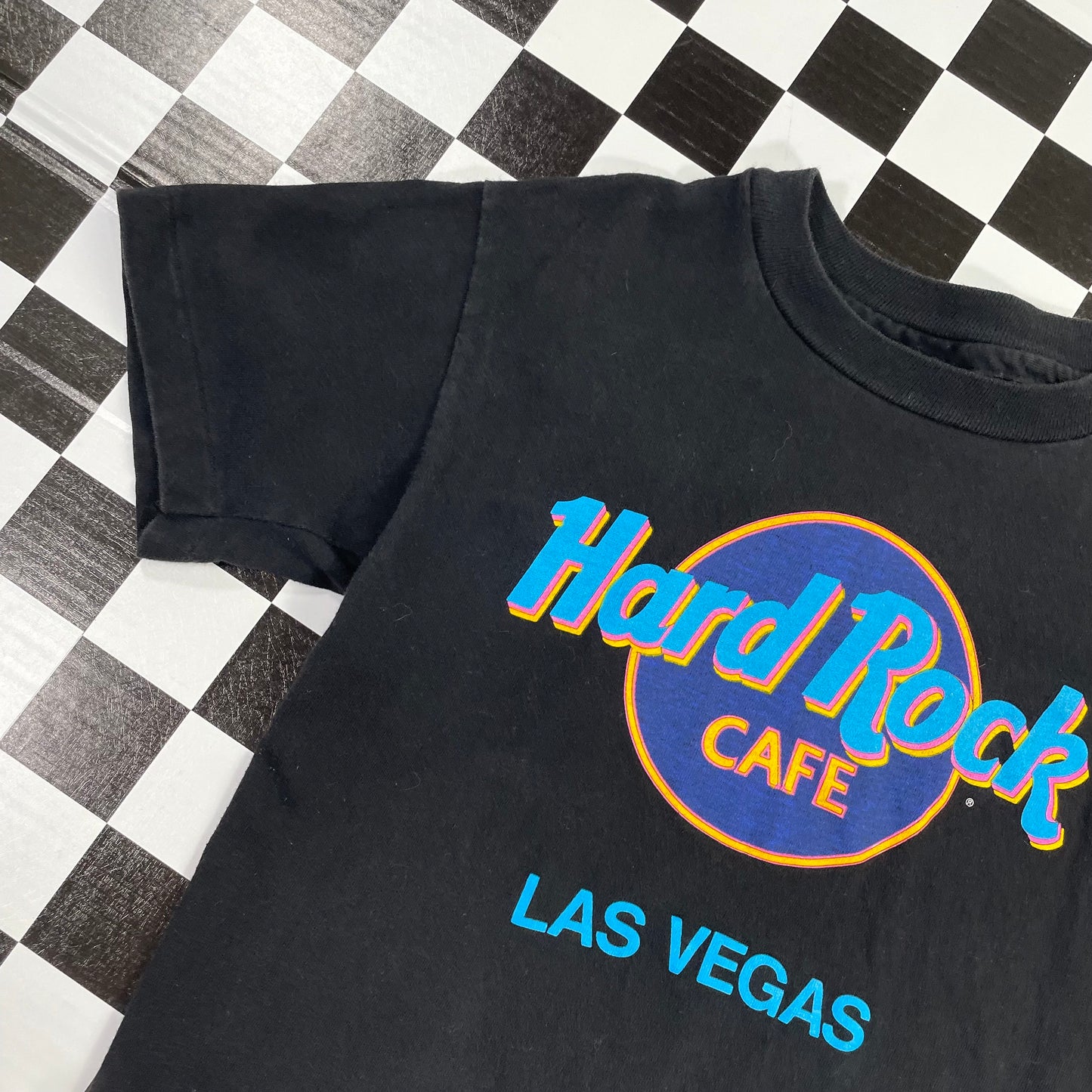 Vintage 1990's Las Vegas Hardrock Cafe T-Shirt - Youth Small