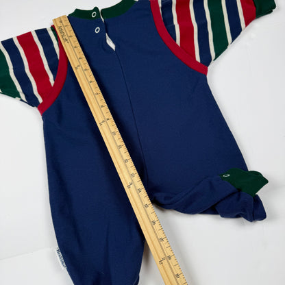 Vintage Health-Tex Striped Train Romper - 6/9 Months