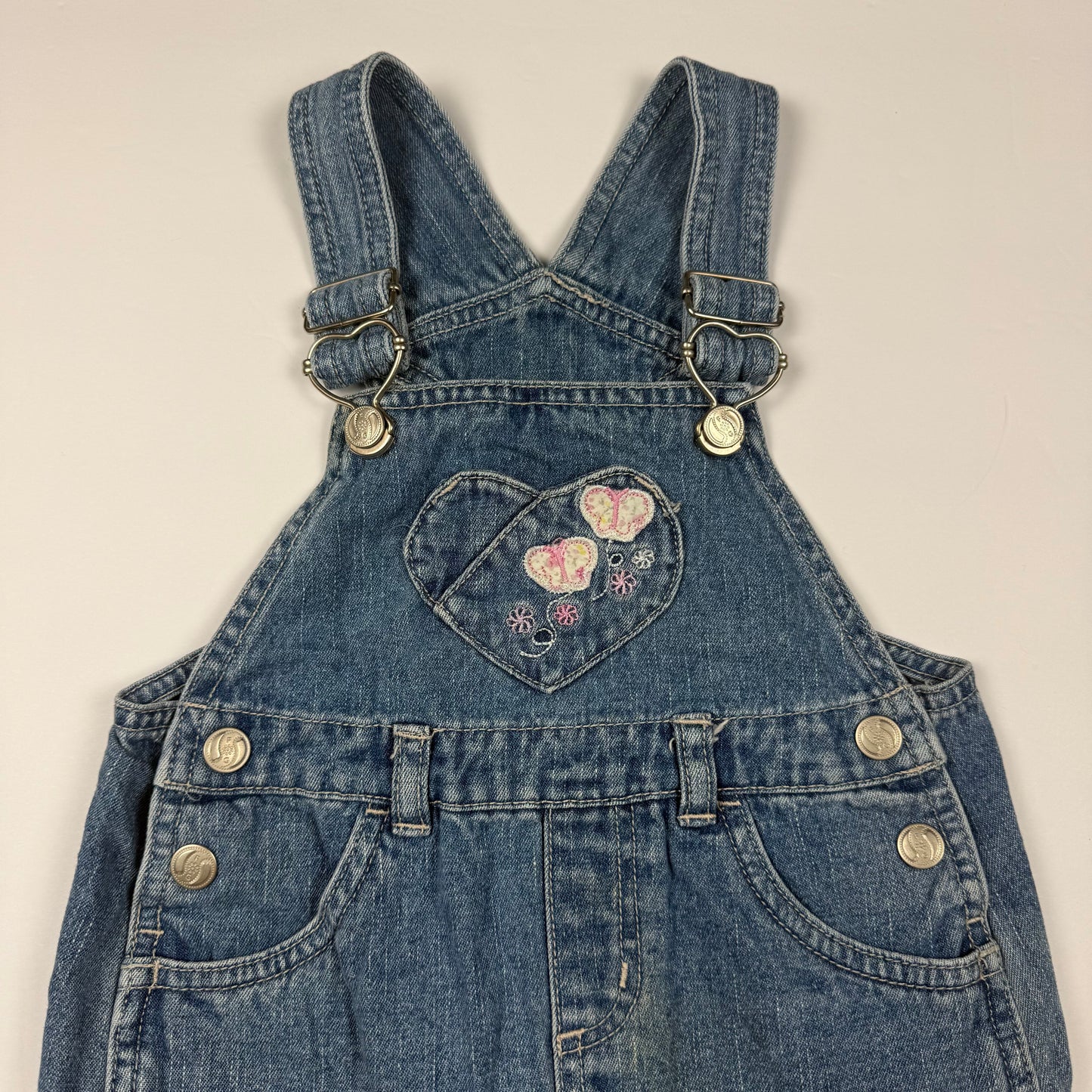 Y2K Floral Denim Dress - 3T