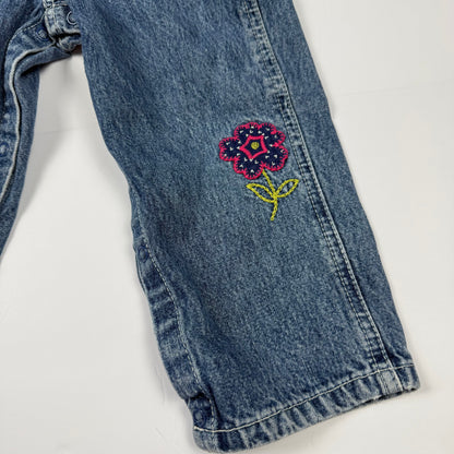 Y2K Children's Place Denim Floral Overalls - 24 Months