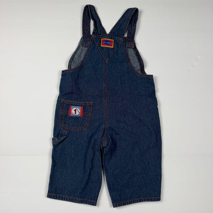 Y2K Rookie Baseball Denim Overalls - 6/9 Months