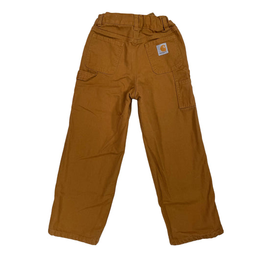 Modern Carhartt Tan Flannel Lined Pants - Youth Size 6