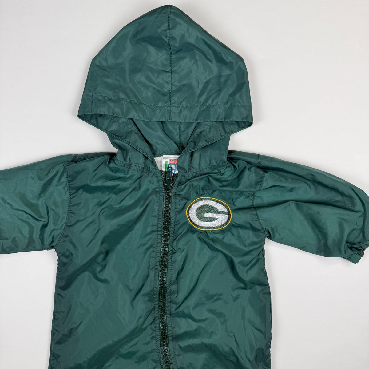 Vintage 1990's Green Bay Packers Windbreaker Romper - 3/6 Months