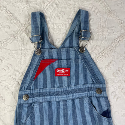 Vintage Oshkosh B'Gosh Striped Overalls - 18 Months