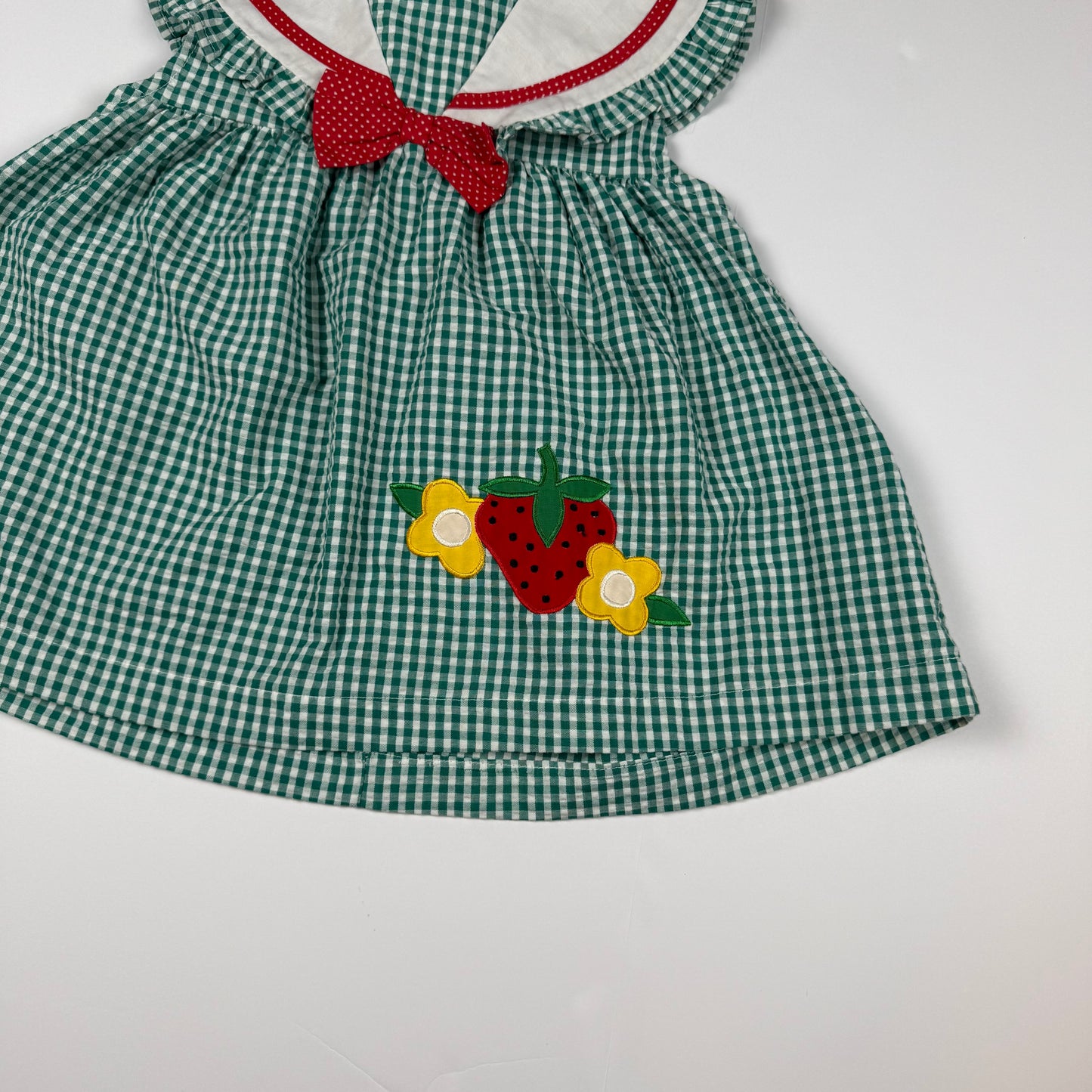 Vintage Cuties by Judy Strawberry Gingham Dress - 18 Months