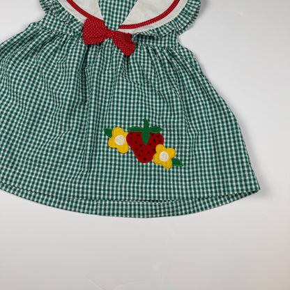 Vintage Cuties by Judy Strawberry Gingham Dress - 18 Months
