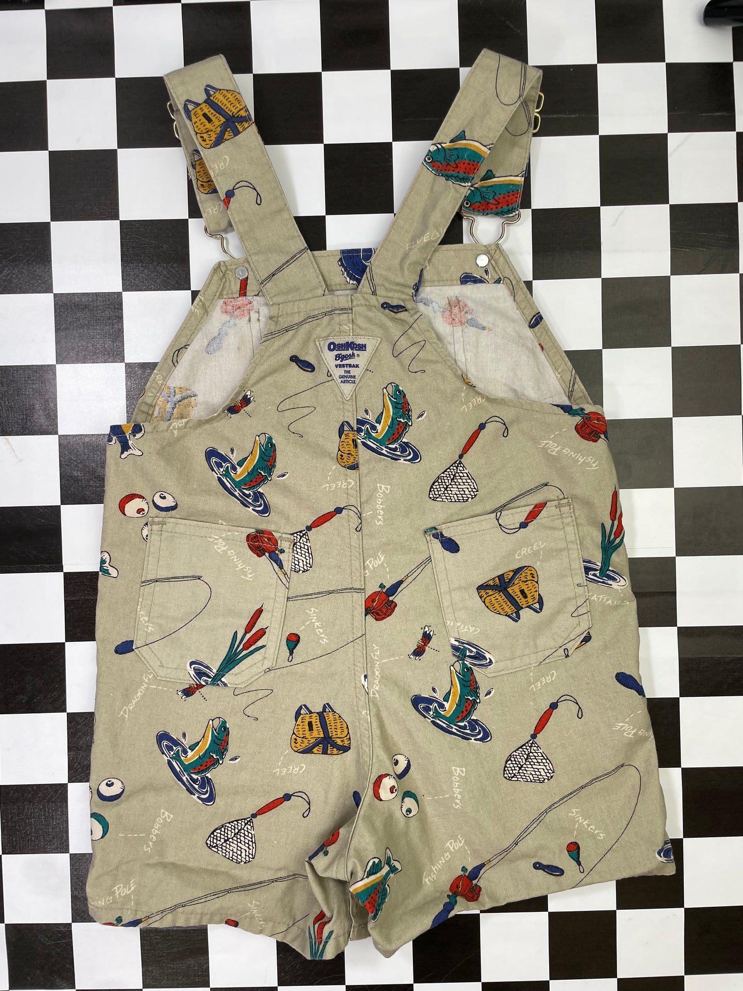 Vintage Oshkosh B'Gosh Fishing Shortalls - 4T