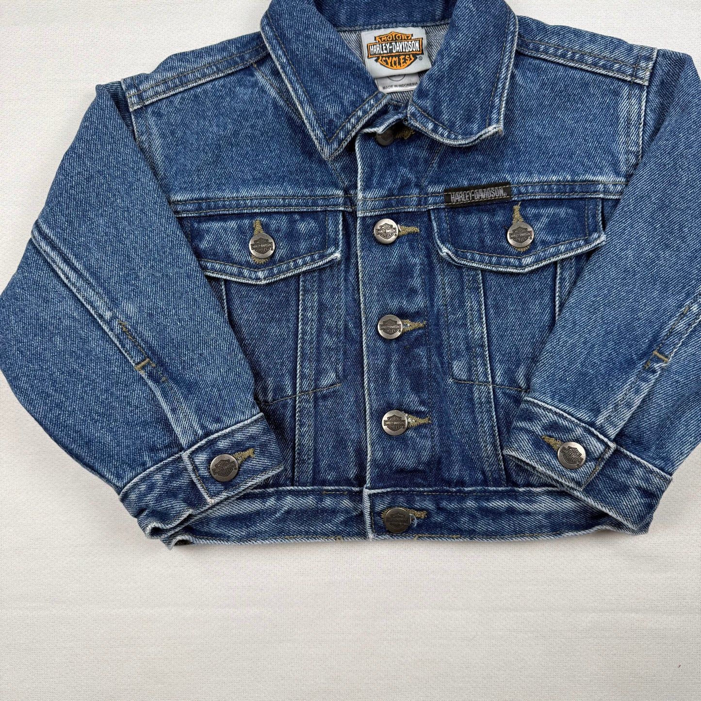 Vintage Y2K Harley Davidson Denim Jacket - Toddler 2T