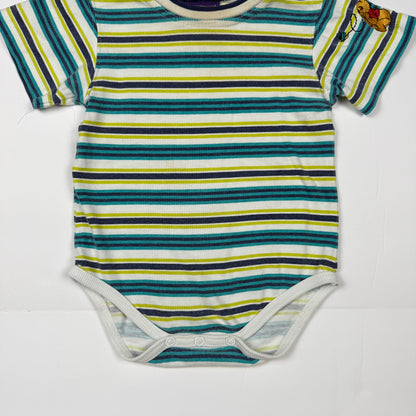 Vintage Winnie the Pooh Striped Onesie - 12/18 Months