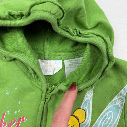 Y2K 2000's Tinkerbell Hoodie Zip Up Sweatshirt - Toddler 3T