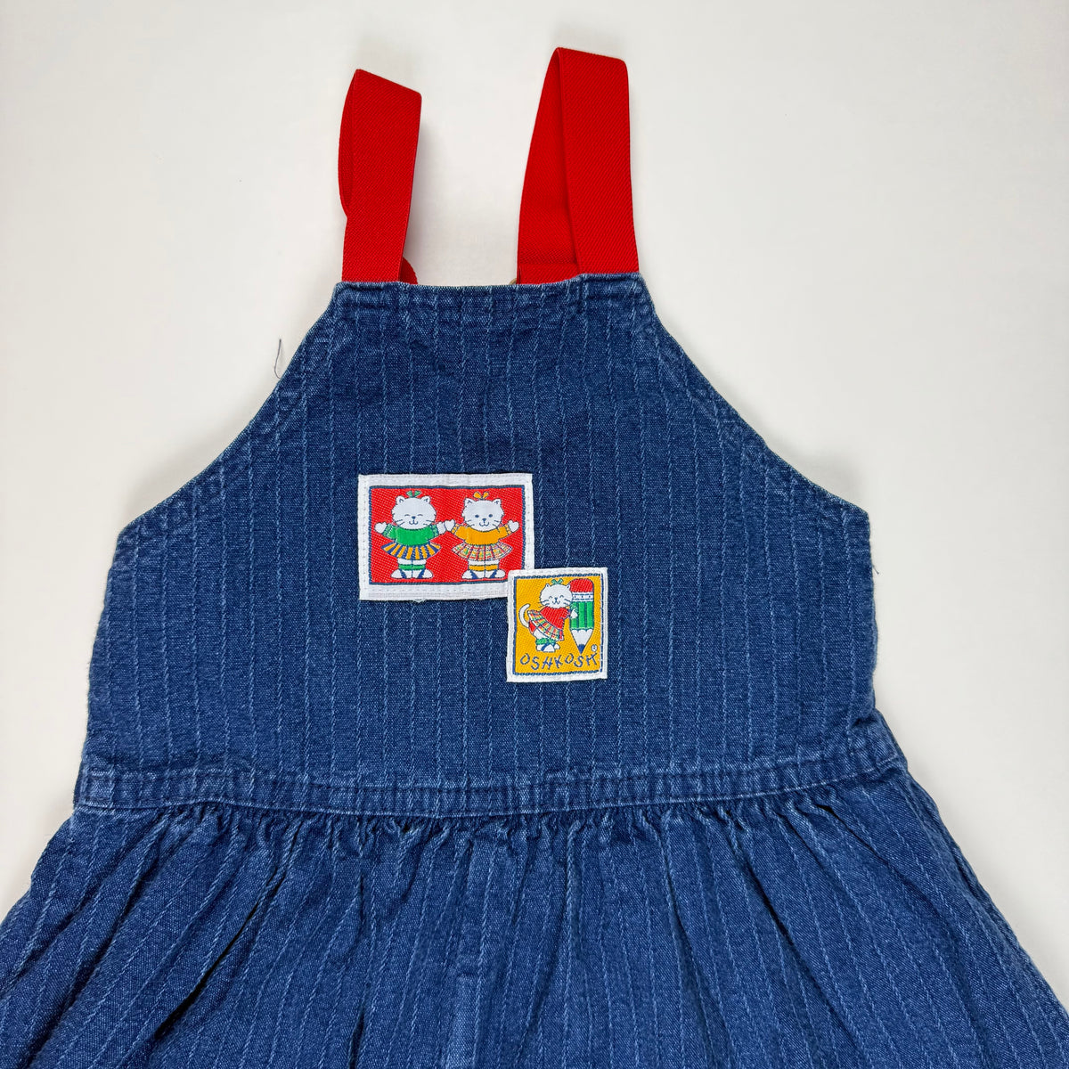 Vintage Oshkosh B'Gosh Cat Denim Dress - 4T