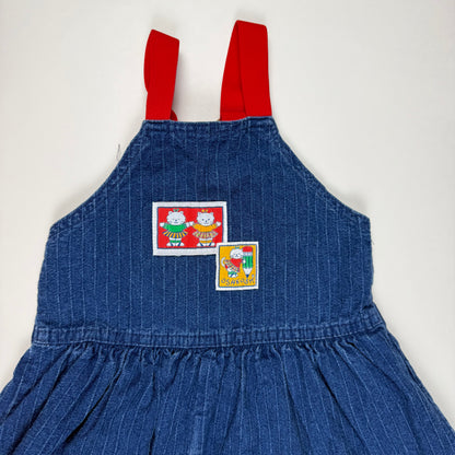 Vintage Oshkosh B'Gosh Cat Denim Dress - 4T