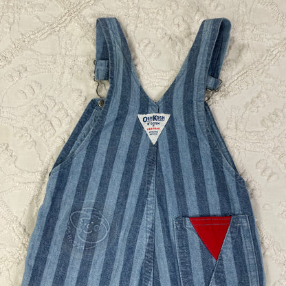 Vintage Oshkosh B'Gosh Striped Overalls - 18 Months