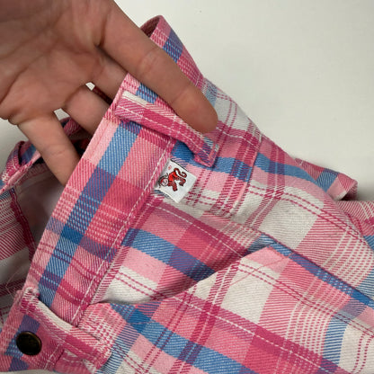 Vintage 1970's Garanimals Plaid Pink Blue Pants - 2T