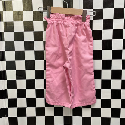 Vintage 1980's Pastel Pink Pull on Pants - 12 Months