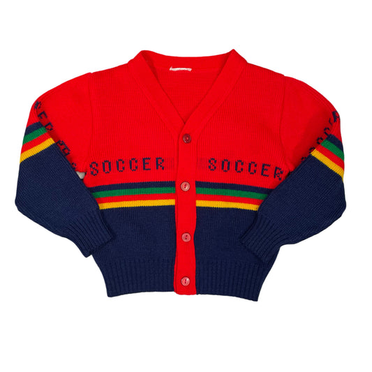 Vintage Soccer Knit Cardigan - 2T