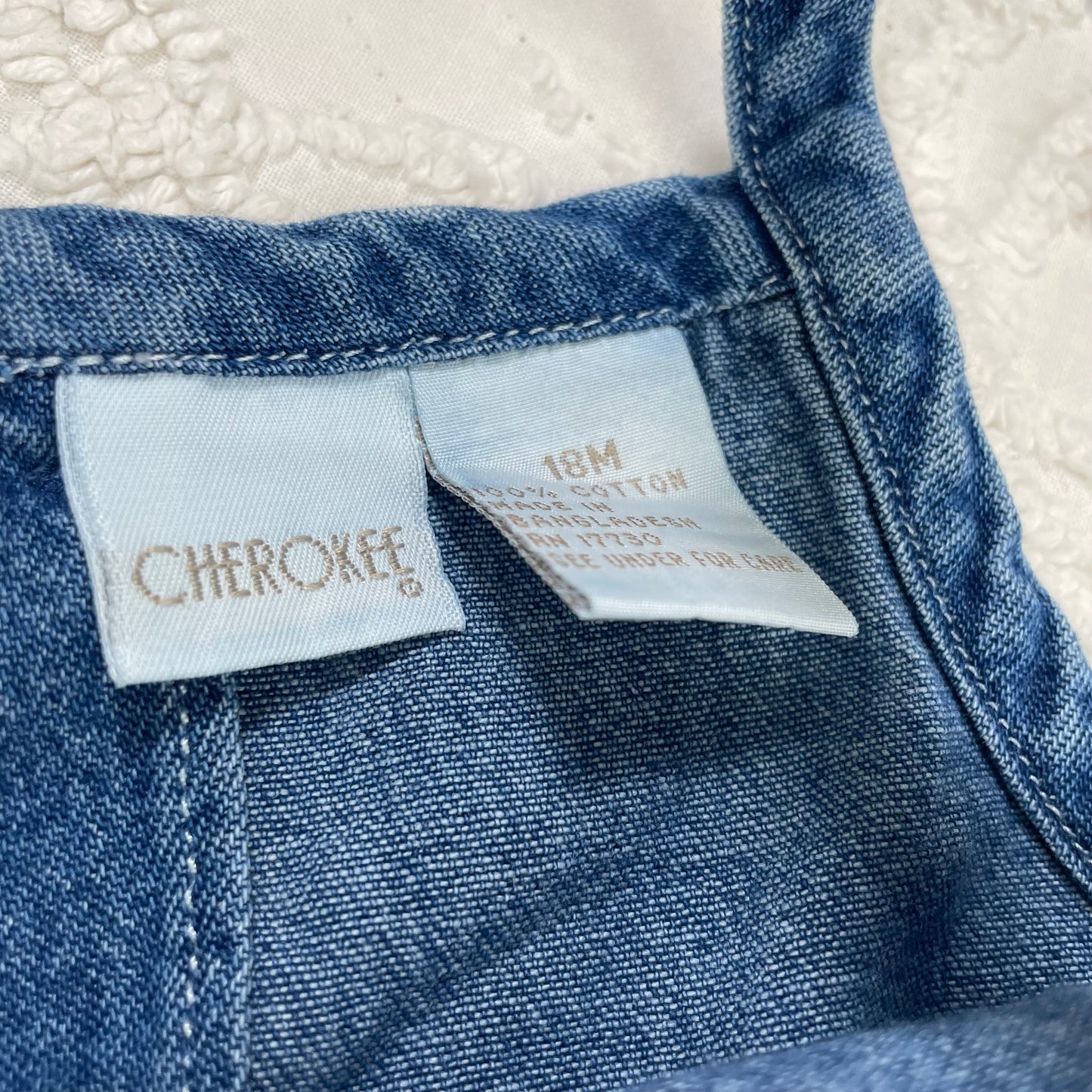 Y2K Cherokee Denim Romper - 18 Months