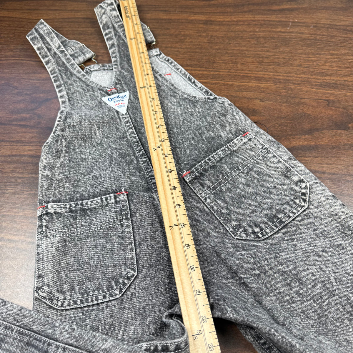 Vintage Oshkosh B'Gosh Stone Washed Denim Overalls - 4/5T