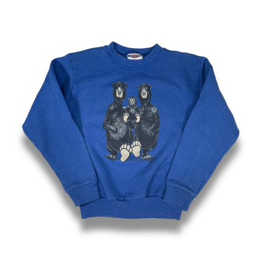 Vintage 1990's Bear Family Crew Neck Sweatshirt - Size 5/6