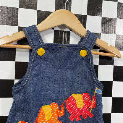 Vintage 1970's Elephant Dress - 12 Months