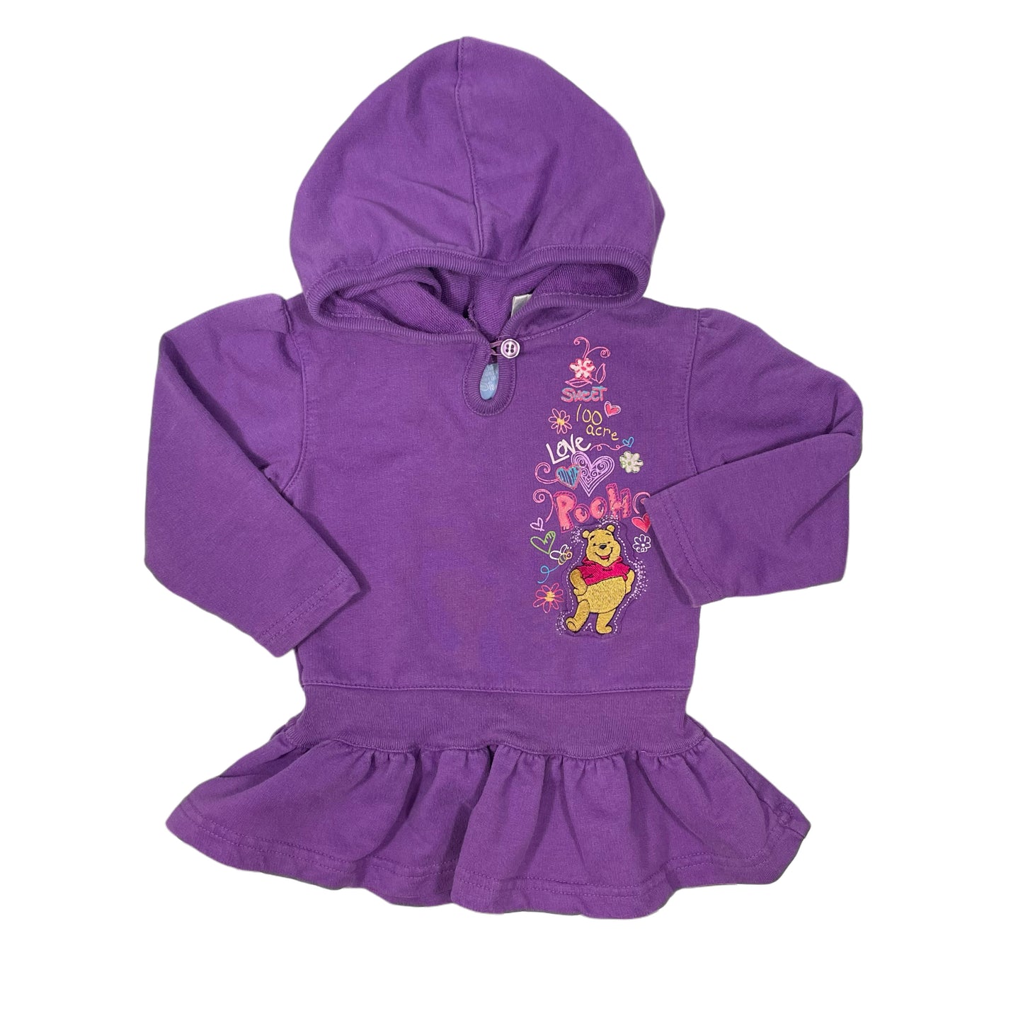 Y2K Winnie the Pooh Purple Sweatshirt - 18 Months