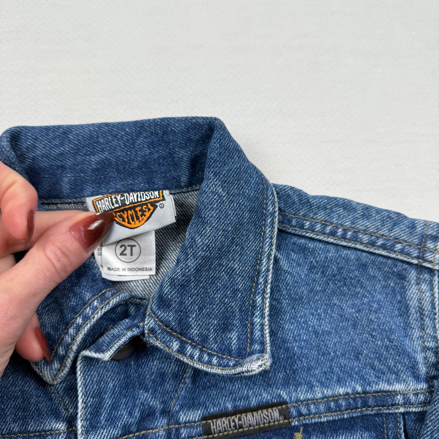 Vintage Y2K Harley Davidson Denim Jacket - Toddler 2T