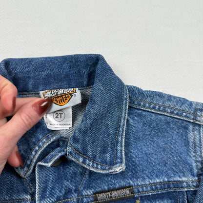 Vintage Y2K Harley Davidson Denim Jacket - Toddler 2T
