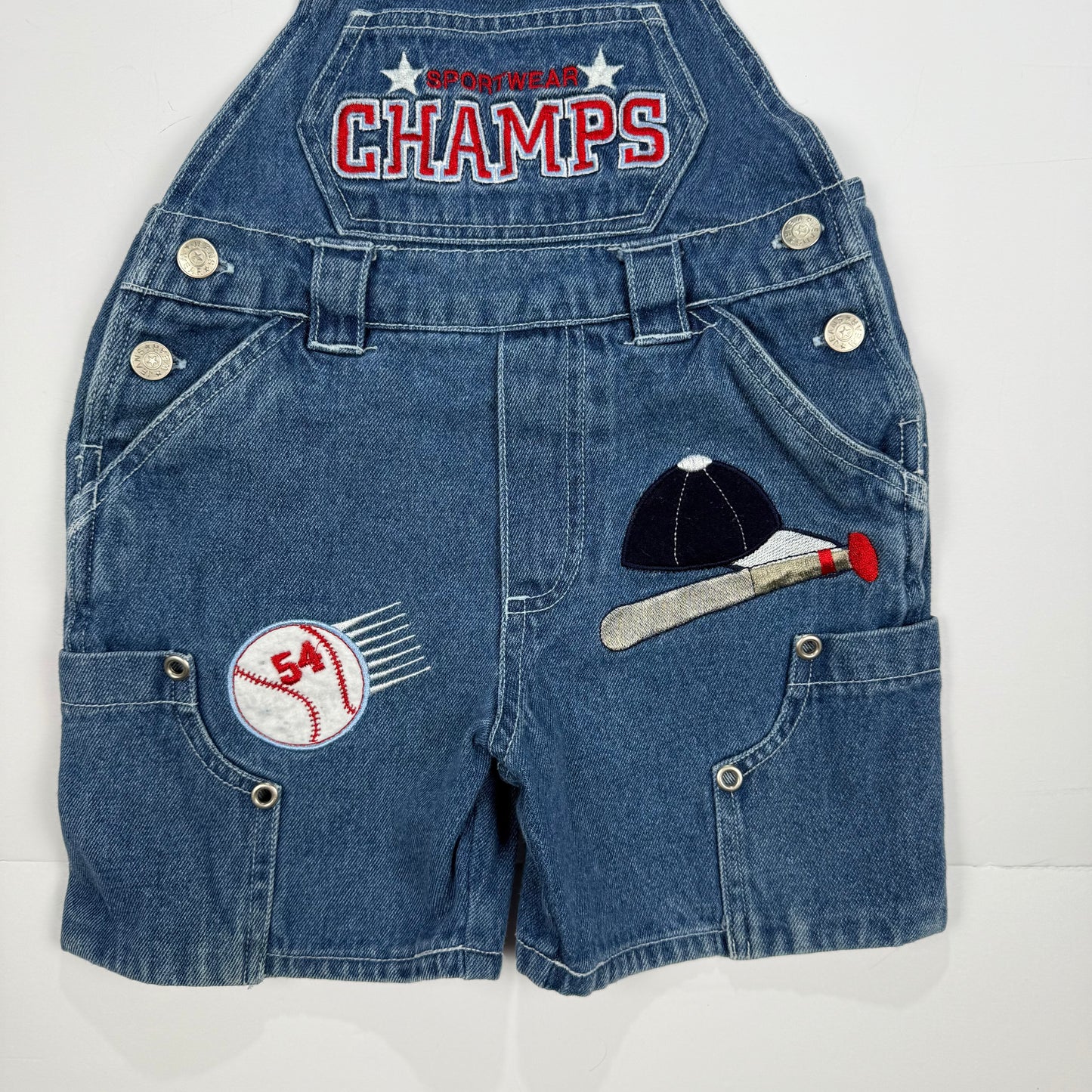 Vintage Little Rebels Baseball Overalls - 2T