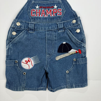 Vintage Little Rebels Baseball Overalls - 2T