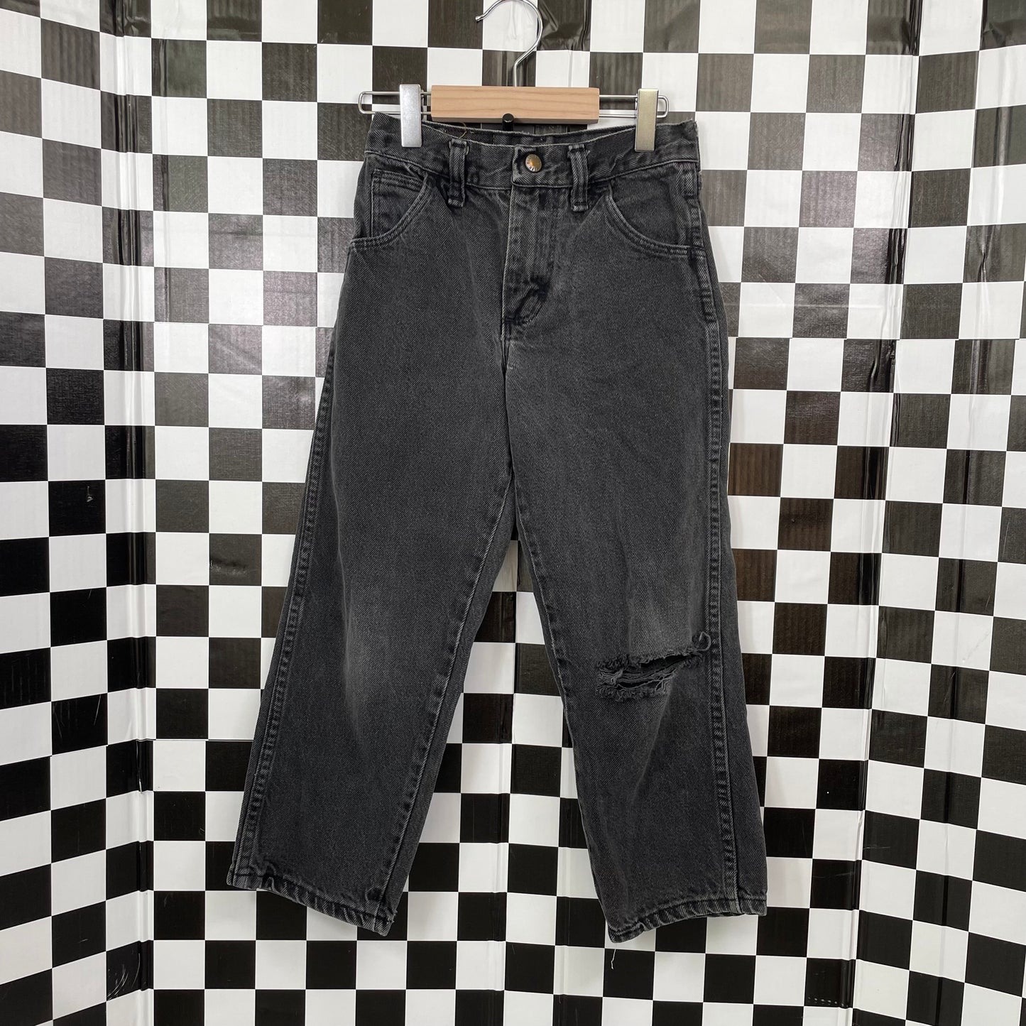 Vintage Rustler Faded Black Denim Jeans - Size 7