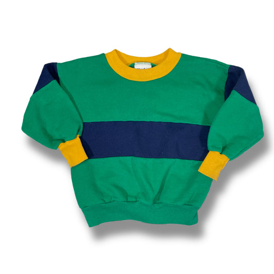 Vintage 1990's Color Block Crew Neck Sweatshirt - 2T