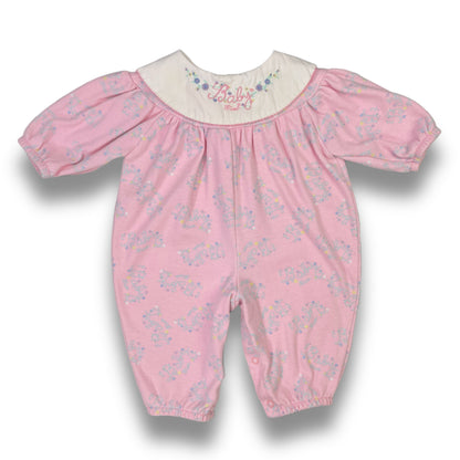 Vintage Oshkosh B'Gosh Pink Collared Romper - 6/9 Months