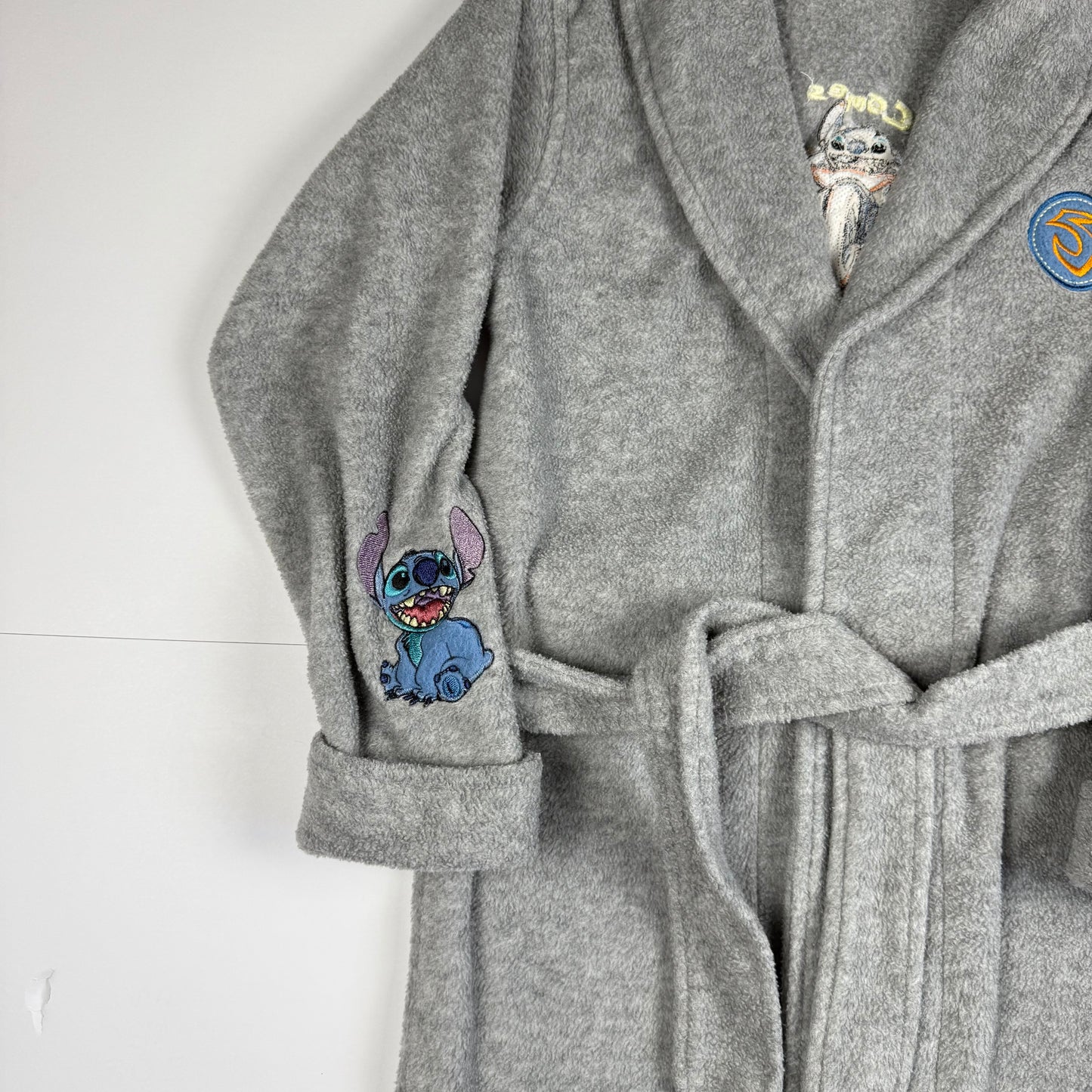 Vintage Y2K Stitch Fleece Robe - Size 7/8