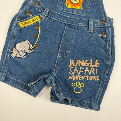 Vintage Y2K Jungle Safari Adventure Shortalls - 12 Months
