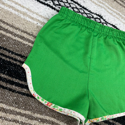 Vintage Green Track Shorts - 4/5T