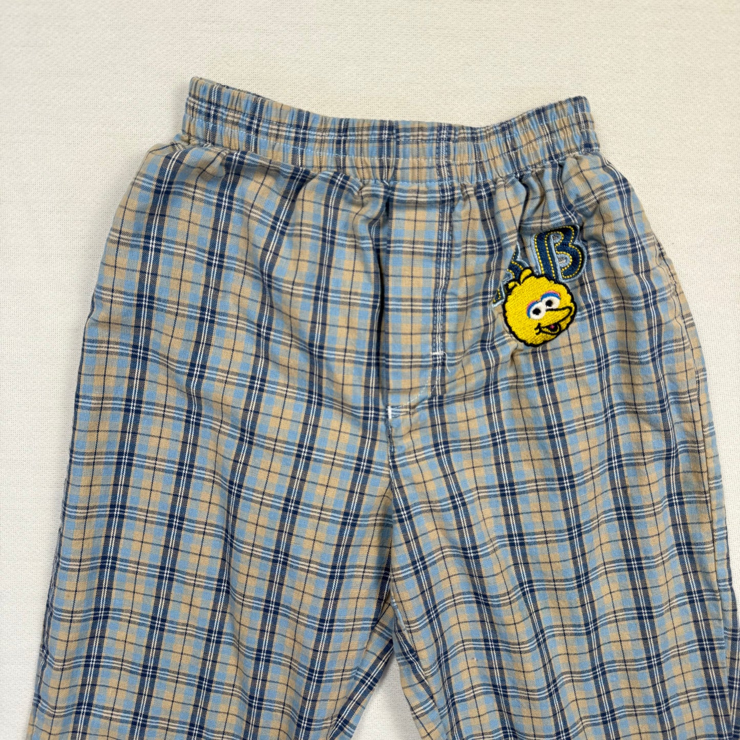 Vintage Y2K Big Bird Sesame Street Plaid Pants