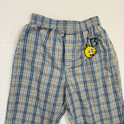 Vintage Y2K Big Bird Sesame Street Plaid Pants