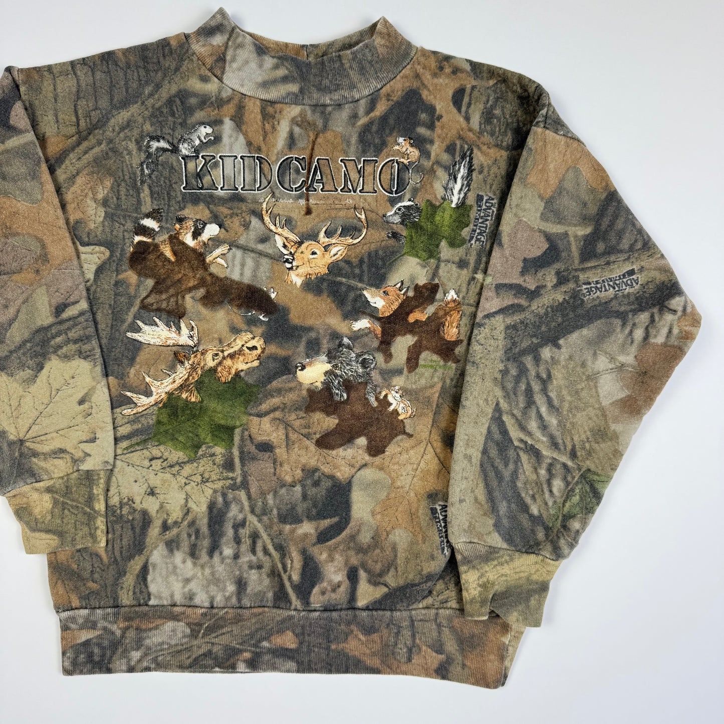 Vintage Artisans Kid Camo Mock Neck Sweatshirt - 4/5T