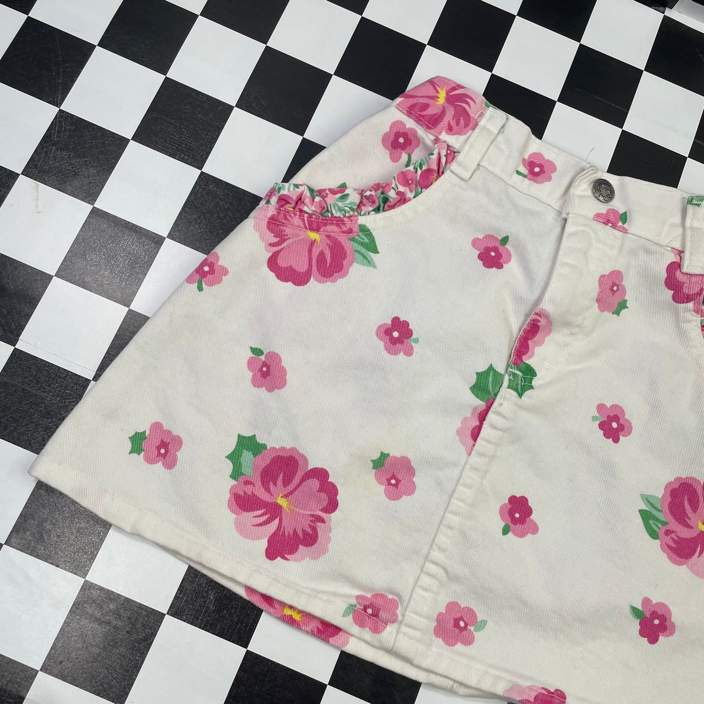 Vintage Oshkosh B'Gosh White Floral Skirt - 5T