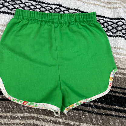 Vintage Green Track Shorts - 4/5T