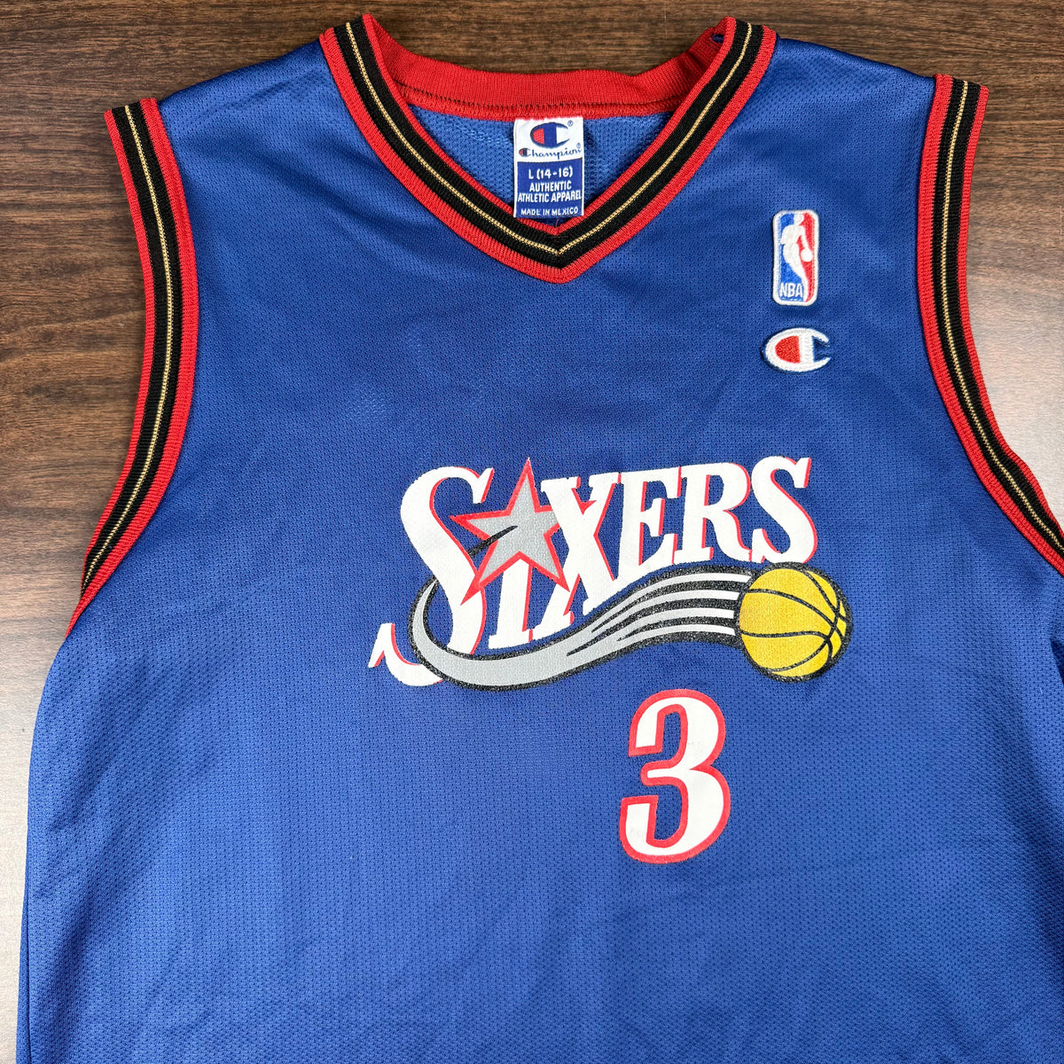 Vintage Champion Philadelphia 76ers Jersey - Youth Large