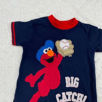 2010 Elmo Baseball Romper - 18 Months