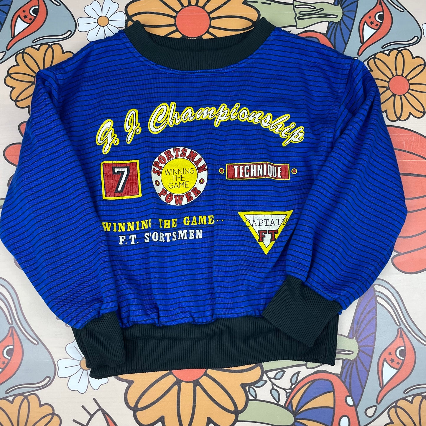 Vintage Championship Striped Sweatshirt - 5/6