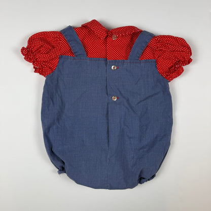 Vintage Cow Farm Romper - 12 Months