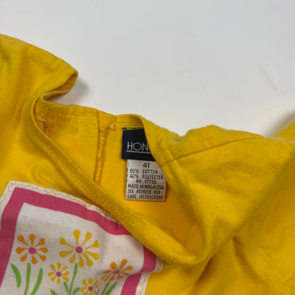 Vintage Honors Yellow Flower Dress - 4T